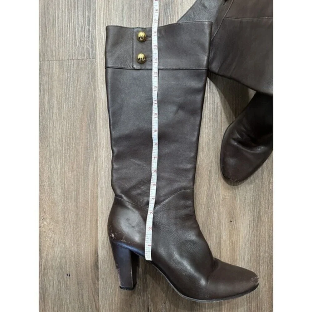 Kate Spade Shoes Womens Leather Size 9.5 M Brown Knee High Heeled‎ Boots